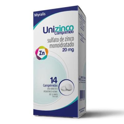 Unizinco 20mg 14 Comprimidos